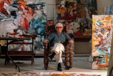 Willem de Kooning in East Hampton Studio, 1977, photographed by Thomas Hoepker